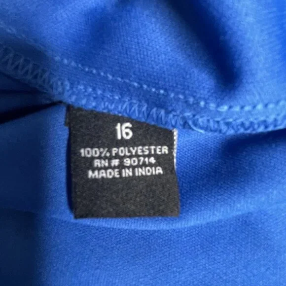 MSK Handkerchief Dress Size 16 Halter Top Paisley Green Blue BOHO Hippie Gypsy - Picture 15 of 16